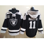 Men's Las Vegas Raiders 11 Henry Ruggs NEW Black Pocket Stitched NFL Pullover Hoodie