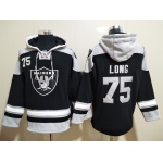 Men's Las Vegas Raiders #75 Howie Long NEW Black Pocket Stitched NFL Pullover Hoodie