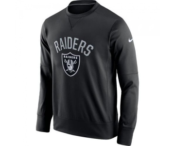 Men's Oakland Raiders Nike Black Sideline Circuit Performance Sweatshirt