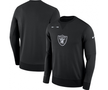 Men's Oakland Raiders Nike Black Sideline Team Logo Performance Sweatshirt