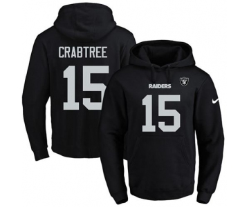 Nike Raiders #15 Michael Crabtree Black Name & Number Pullover NFL Hoodie