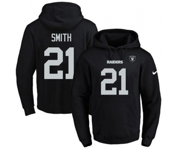 Nike Raiders #21 Sean Smith Black Name & Number Pullover NFL Hoodie