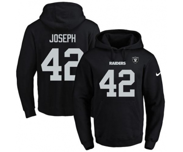 Nike Raiders #42 Karl Joseph Black Name & Number Pullover NFL Hoodie