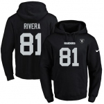 Nike Raiders #81 Mychal Rivera Black Name & Number Pullover NFL Hoodie