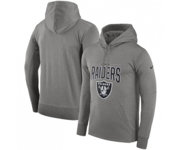 Oakland Raiders Nike Sideline Property of Performance Pullover Hoodie Gray