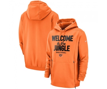 Cincinnati Bengals Nike Sideline Local Lockup Pullover Hoodie Orange