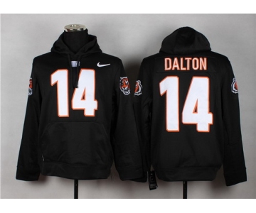 Nike Cincinnati Bengals #14 Andy Dalton Black Hoodie