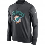 Men's Miami Dolphins Nike Anthracite Sideline Circuit Performance Sweatshirt