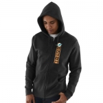 Miami Dolphins Hook and Ladder Full-Zip Hoodie - Black