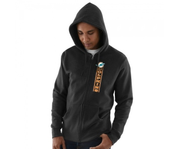 Miami Dolphins Hook and Ladder Full-Zip Hoodie - Black