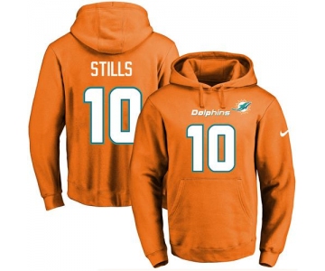 Nike Dolphins #10 Kenny Stills Orange Name & Number Pullover NFL Hoodie