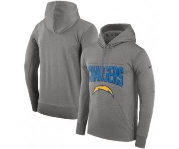 Los Angeles Chargers Nike Sideline Property of Performance Pullover Hoodie Gray