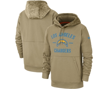 Men's Los Angeles Chargers Nike Tan 2019 Salute to Service Sideline Therma Pullover Hoodie