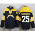 Nike Chargers #25 Melvin Gordon III Navy Blue Player Pullover NFL Hoodie