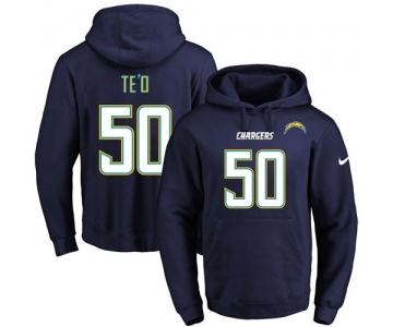 Nike Chargers #50 Manti Te'o Navy Blue Name & Number Pullover NFL Hoodie