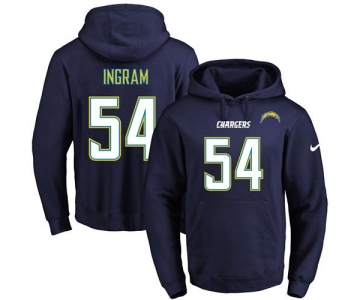 Nike Chargers #54 Melvin Ingram Navy Blue Name & Number Pullover NFL Hoodie