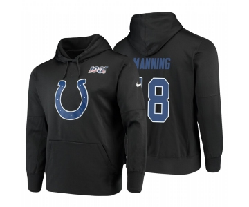 Indianapolis Colts #18 Peyton Manning Nike NFL 100 Primary Logo Circuit Name & Number Pullover Hoodie Anthracite