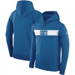 Men's Indianapolis Colts Nike Royal Sideline Team Performance Pullover Hoodie