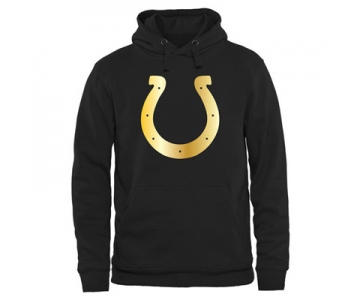 NFL Indianapolis Colts Men's Pro Line Black Gold Collection Pullover Hoodies Hoody