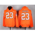 Nike Cleveland Browns #23 Joe Haden Orange Hoodie