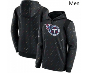 Men Tennessee Titans Nike Charcoal 2021 NFL Crucial Catch Therma Pullover Hoodie