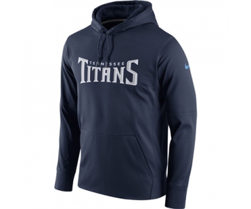 Men's Tennessee Titans Nike Navy Circuit Wordmark Essential Performance Pullover Hoodie