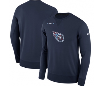 Men's Tennessee Titans Nike Navy Sideline Team Logo Performance Sweatshirt