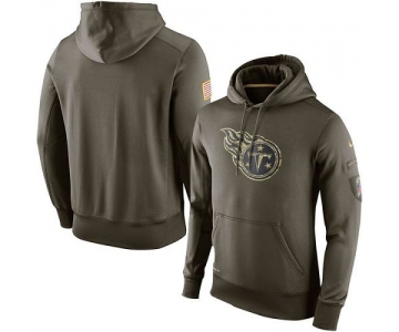 Men's Tennessee Titans Nike Olive Salute To Service KO Performance Hoodie