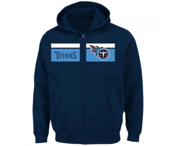 Tennessee Titans Majestic Touchback Full-Zip Hoodie - Navy