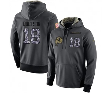 NFL Men's Nike Washington Redskins #18 Josh Doctson Stitched Black Anthracite Salute to Service Player Performance Hoodie