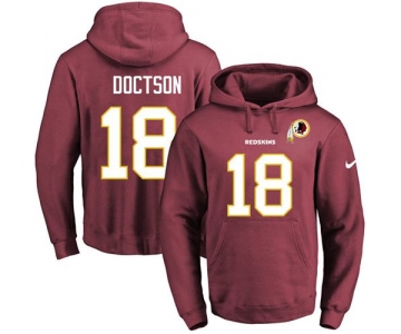 Nike Redskins #18 Josh Doctson Burgundy Red Name & Number Pullover NFL Hoodie