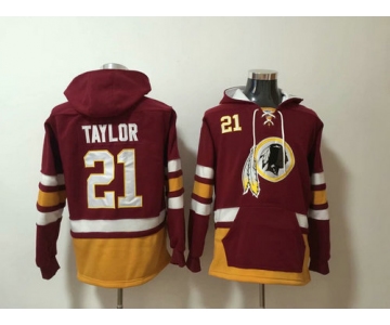 Nike Washington Redskins 21 Sean Taylor Burgundy Red Stitched Pullover Hoodie