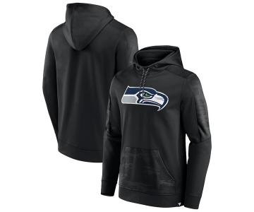 Men's Seattle Seahawks Black On The Ball Pullover Hoodie