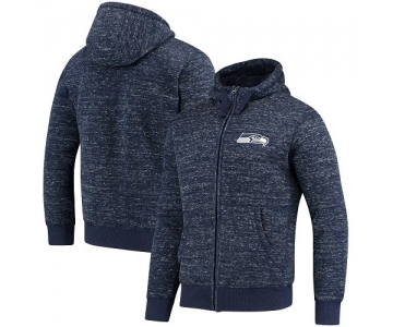 Men's Seattle Seahawks G-III Sports by Carl Banks Heathered College Navy Discovery Sherpa Full-Zip Jacket