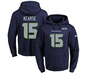 Nike Seahawks #15 Jermaine Kearse Navy Blue Name & Number Pullover NFL Hoodie