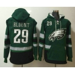 Men's Philadelphia Eagles #29 LeGarrette Blount NEW Midnight Green Pocket Stitched NFL Pullover Hoodie