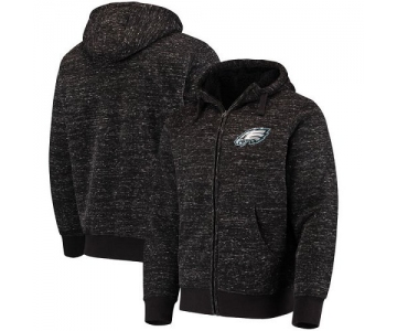 Men's Philadelphia Eagles G-III Sports by Carl Banks Discovery Sherpa Heathered Black Full-Zip Jacket