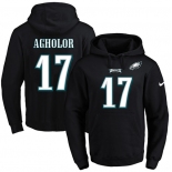 Nike Eagles #17 Nelson Agholor Black Name & Number Pullover NFL Hoodie