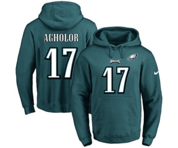 Nike Eagles #17 Nelson Agholor Midnight Green Name & Number Pullover NFL Hoodie