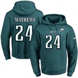 Nike Eagles #24 Ryan Mathews Midnight Green Name & Number Pullover NFL Hoodie