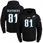 Nike Eagles #81 Jordan Matthews Black Name & Number Pullover NFL Hoodie