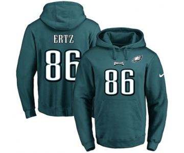 Nike Eagles #86 Zach Ertz Midnight Green Name & Number Pullover NFL Hoodie