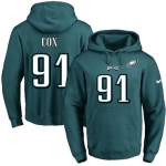 Nike Eagles #91 Fletcher Cox Midnight Green Name & Number Pullover NFL Hoodie