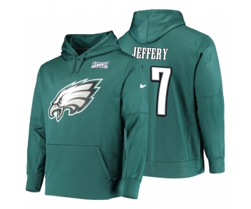 Philadelphia Eagles #17 Alshon Jeffery Nike NFL 100 Primary Logo Circuit Name & Number Pullover Hoodie Midnight Green