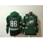 Philadelphia Eagles #86 Zach Ertz Green Stitched Pullover Hoodie