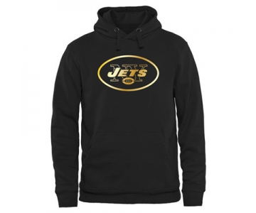 NFL New York Jets Men's Pro Line Black Gold Collection Pullover Hoodies Hoody