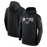 Men's New York Giants 2022 Black Crucial Catch Therma Performance Pullover Hoodie