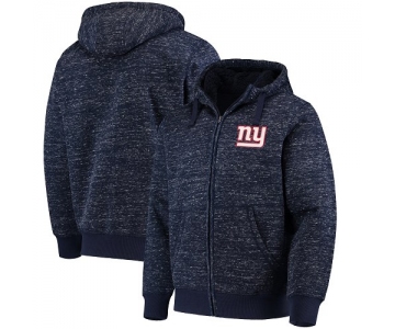 Men's New York Giants G-III Sports by Carl Banks Heathered Navy Discovery Sherpa Full-Zip Jacket