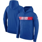 Men's New York Giants Nike Royal Sideline Team Performance Pullover Hoodie