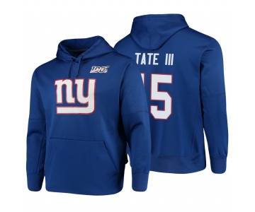 New York Giants #15 Golden Tate III Nike NFL 100 Primary Logo Circuit Name & Number Pullover Hoodie Royal